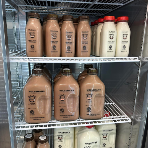 Inside Hamilton Farm & Ranches convenience beverage fridge overview