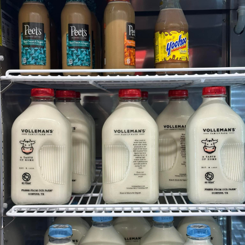 Inside Hamilton Farm & Ranches convenience beverage fridge overview