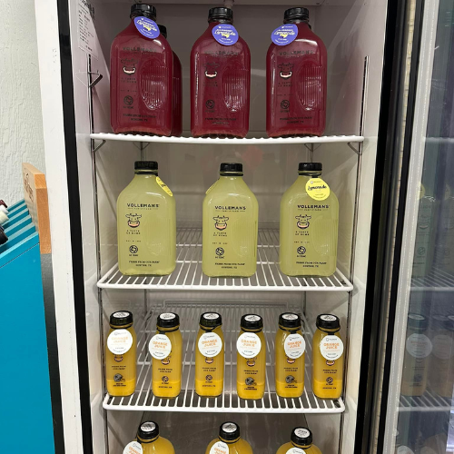 Inside Hamilton Farm & Ranches convenience beverage fridge overview
