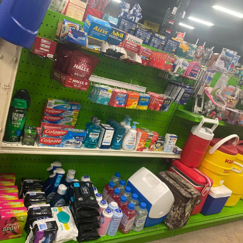 Inside Hamilton Farm & Ranches convenience home supply aisle overview
