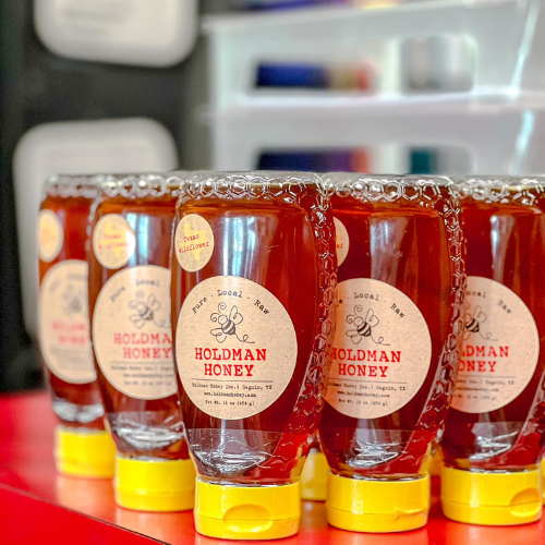 Inside Hamilton Farm & Ranches convenience aisle, Holdmans Honey