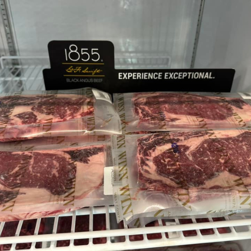 Inside Hamilton Farm & Ranches convenience meat fridge overview