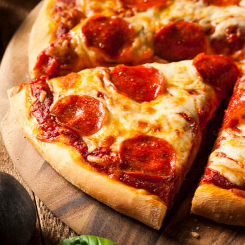 Pepperoni pizza slice