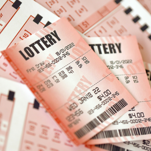 A stack of lottery tickets